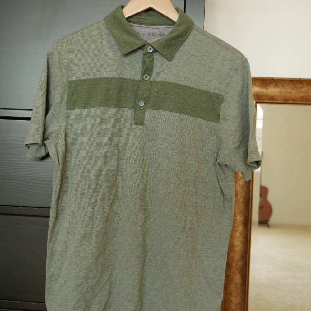 Banana Republic "Vintage" Green Polo